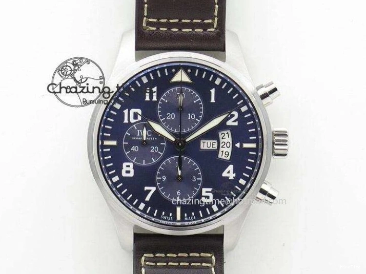 MIROTIME 0327 Snug Portofino IW391022 SS ZK 1:1 Best Edition White Dial Gold Markers On Black Leather Strap A 7130